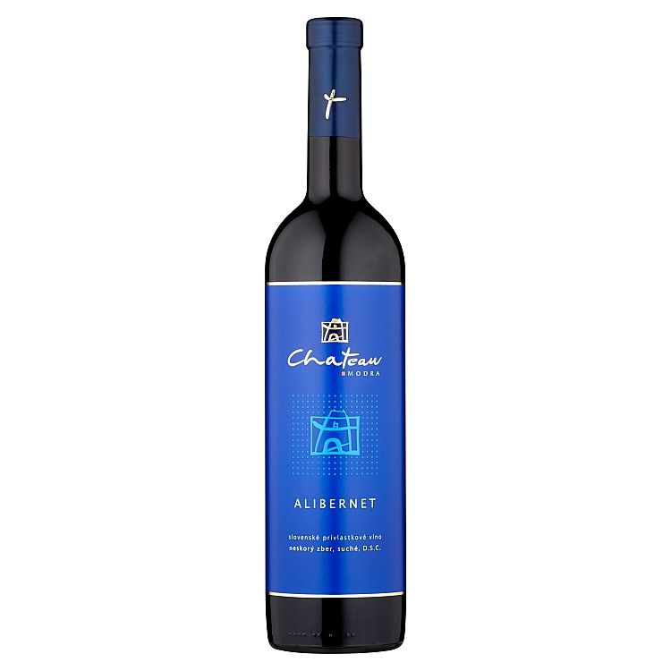 Chateau Modra Alibernet slovenské prívlastkové víno neskorý zber suché D.S.C. 0,75 l