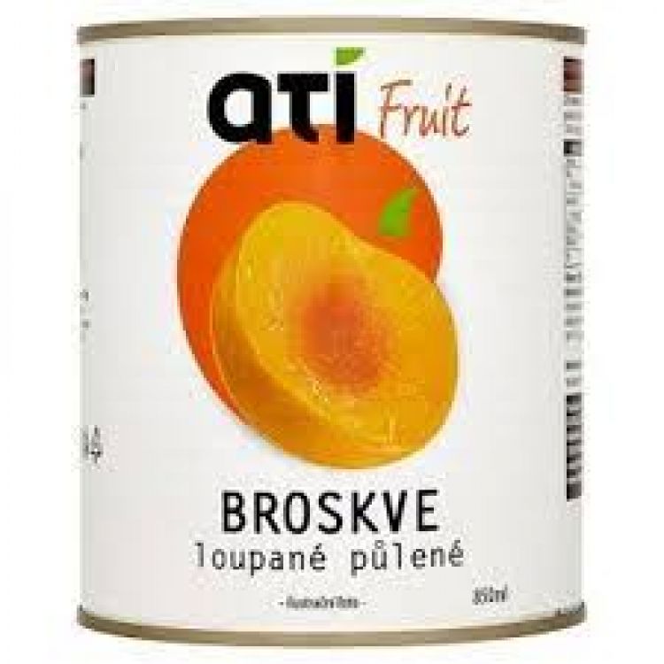 ATI Fruit Broskyne lúpané, polené 850ml