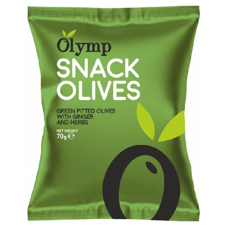 Olymp Zelené olivy bez kôstky zázvor-bylinky 70g