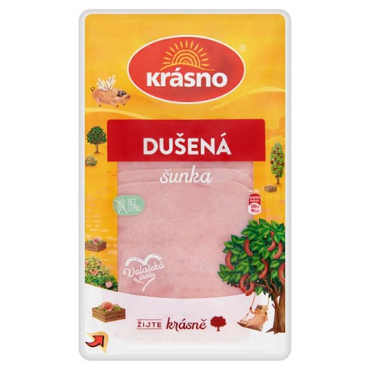 Krásno Dusená šunka hranatá krájaná 100 g