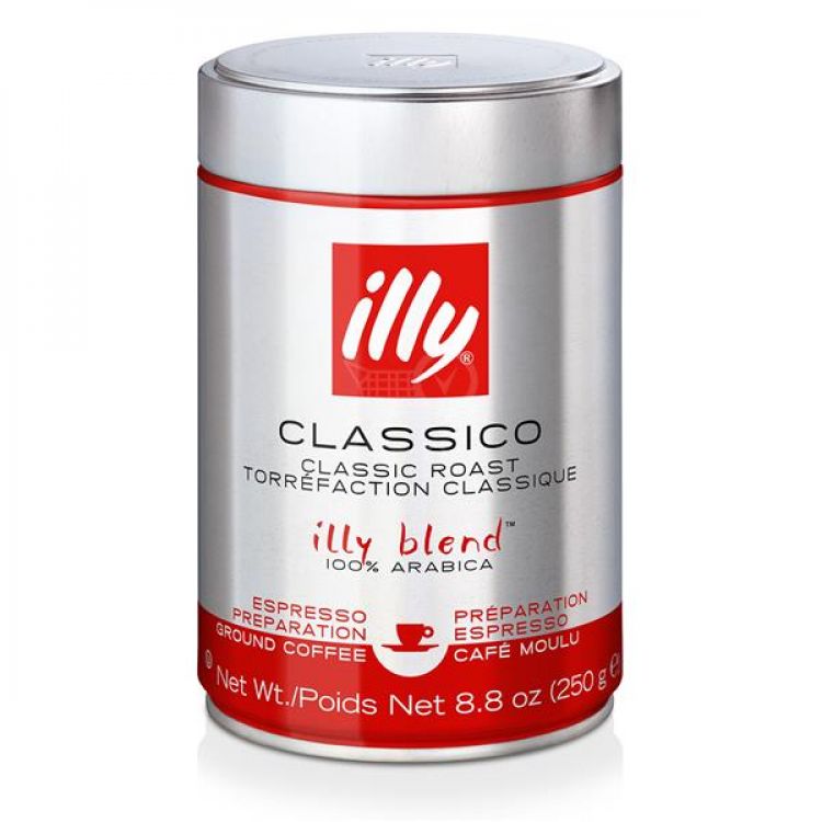 Illy Clasico stredné praženie mletá káva dóza 250 g