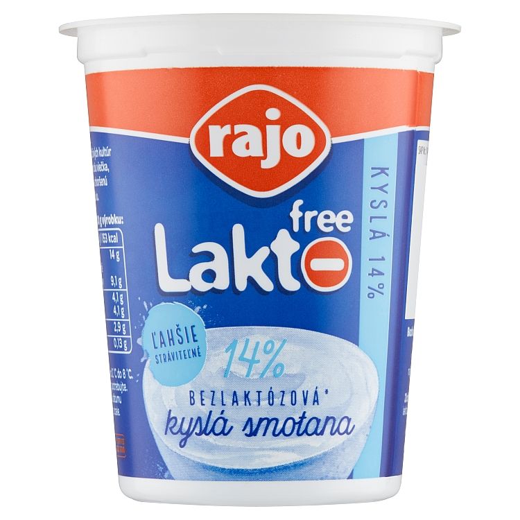 Rajo Lakto Free Smotana kyslá 14% 200 g