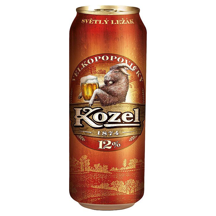 Velkopopovický Kozel 12 pivo ležiak nefiltrovaný svetlý 500 ml