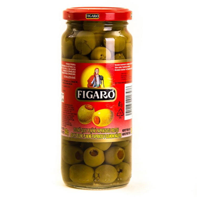 Figaro Olivy zelené s kápiou 340 g