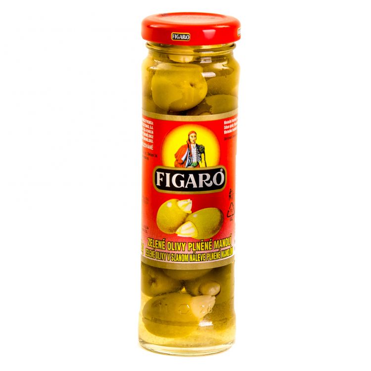 Figaro Olivy zelené s mandľou 142 g