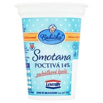 Babička Smotana kyslá 14 % Delakto 200 g