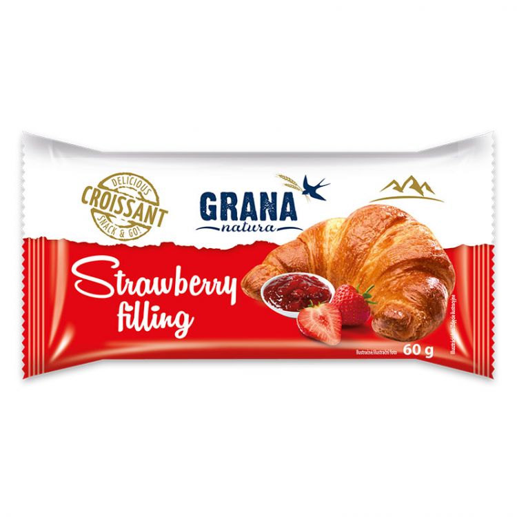 Grana Natura Croissant jahodovy 60g