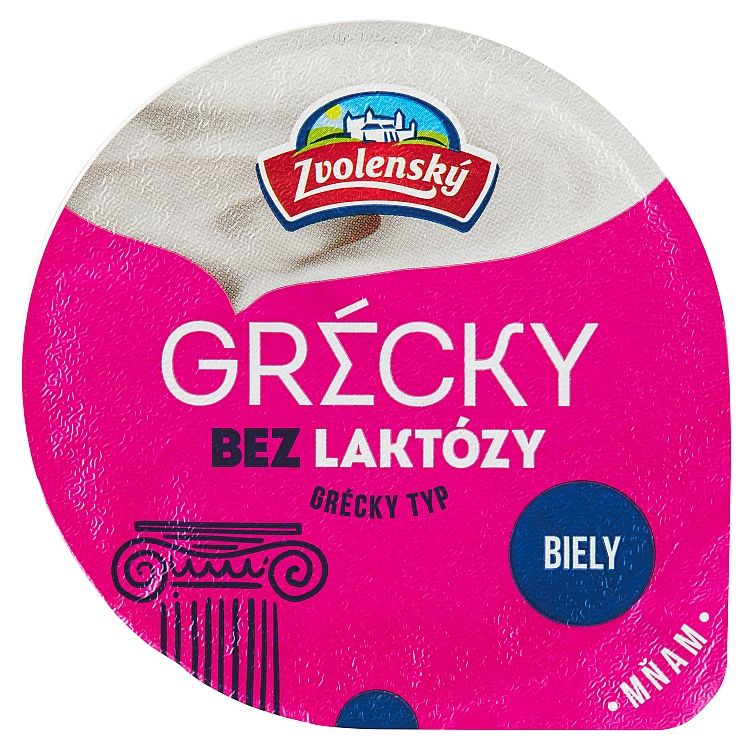 Zvolenský Grécky jogurt biely bez laktózy 125 g