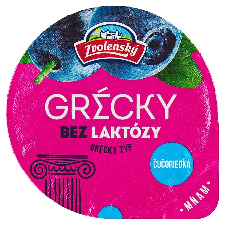 Zvolenský Grécky jogurt čučoriedkový bez laktózy 125 g