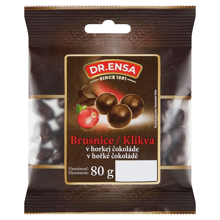 DR.ENSA Brusnice v horkej čokoláde 80g