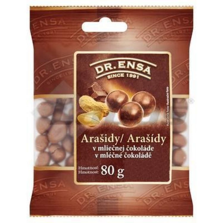 DR.ENSA Arašidy v mliečnej čokoláde 80g