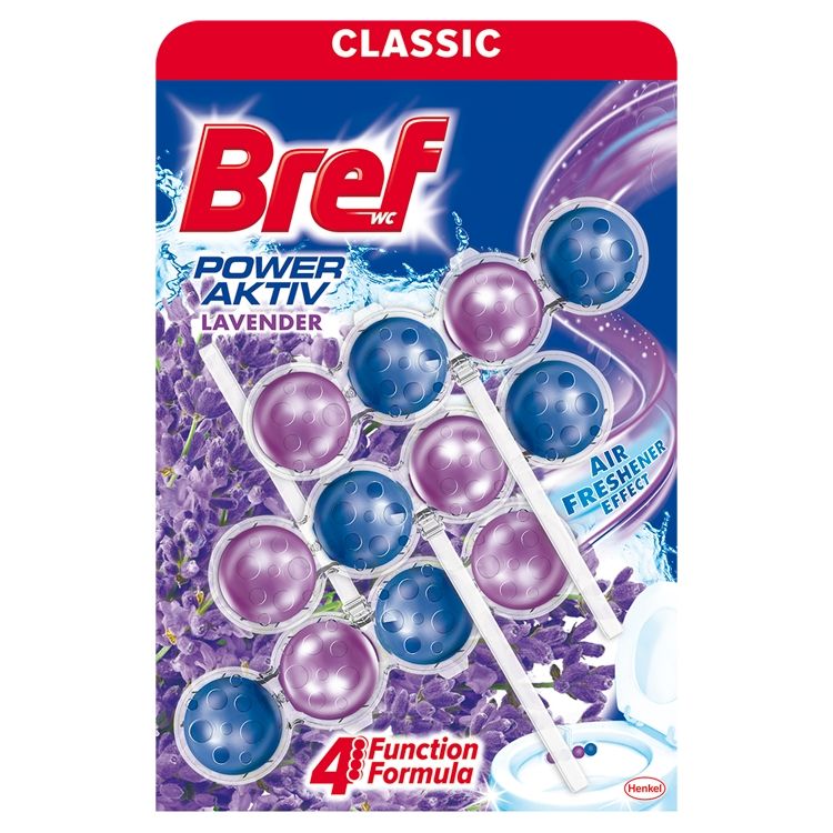 Bref Power Aktiv Lavender tuhý WC blok 3 x 50 g