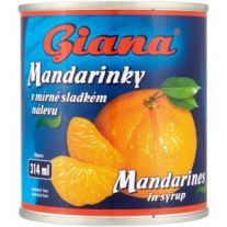 GIANA Mandarínky - lúpané 314ml