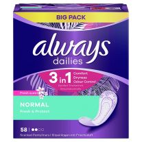Always Dailies Normal Fresh & Protect so sviežou vôňou Intímky 58 ks
