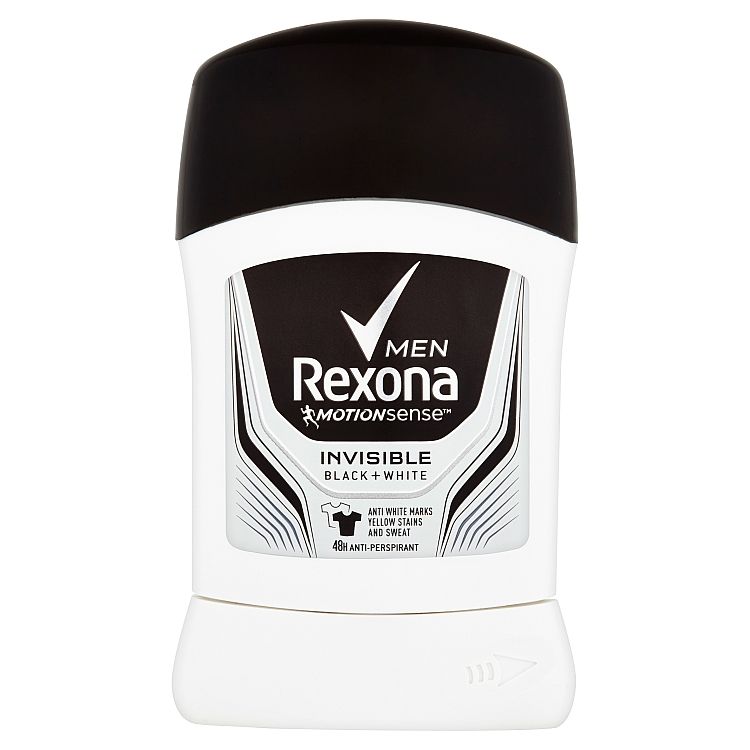 Rexona Men Invisible Black + White tuhý antiperspirant pre mužov 50 ml
