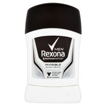 Rexona Men Invisible Black + White tuhý antiperspirant pre mužov 50 ml
