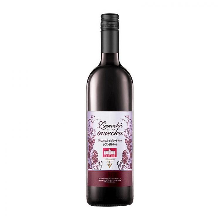Château Topoľčianky Table collection Zámocká sviečka červená polosladké 1,0 l