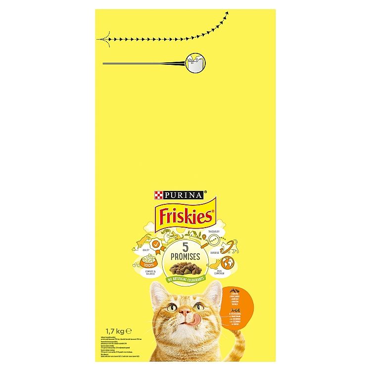 Friskies Cat s kuraťom a pridanou zeleninou 1,7 kg