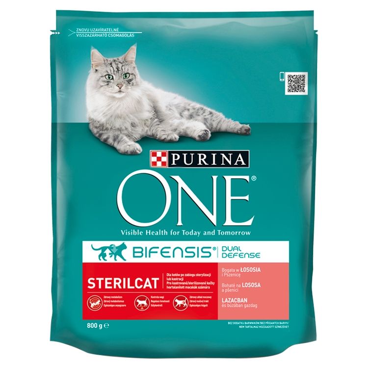 Purina ONE Bifensis Sterilised granule pre mačky losos 800 g