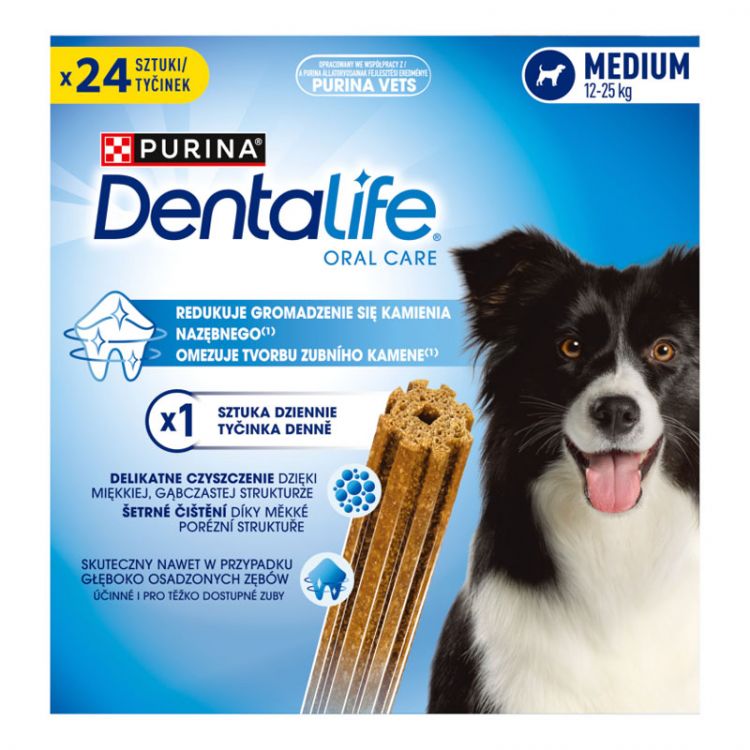 Dentalife Medium maškrty pre psov 69 g - 24 tyčiniek