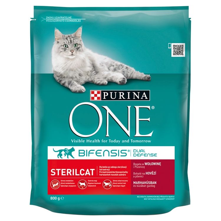 Purina ONE Bifensis Sterilised granule pre mačky hovädzie 800 g