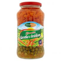 Novofruct Karotka s hráškom v slanom náleve 640 g