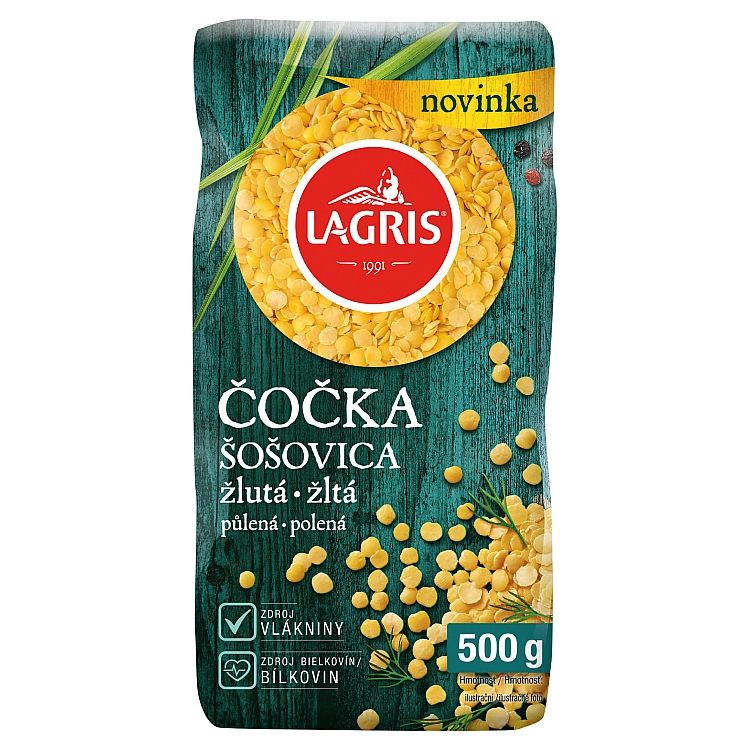 Lagris Šošovica žltá polená 500 g