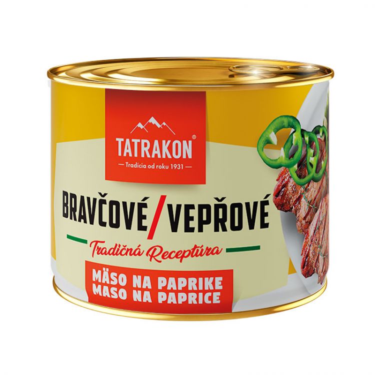 TATRAKON Bravčové mäso na paprike 110g