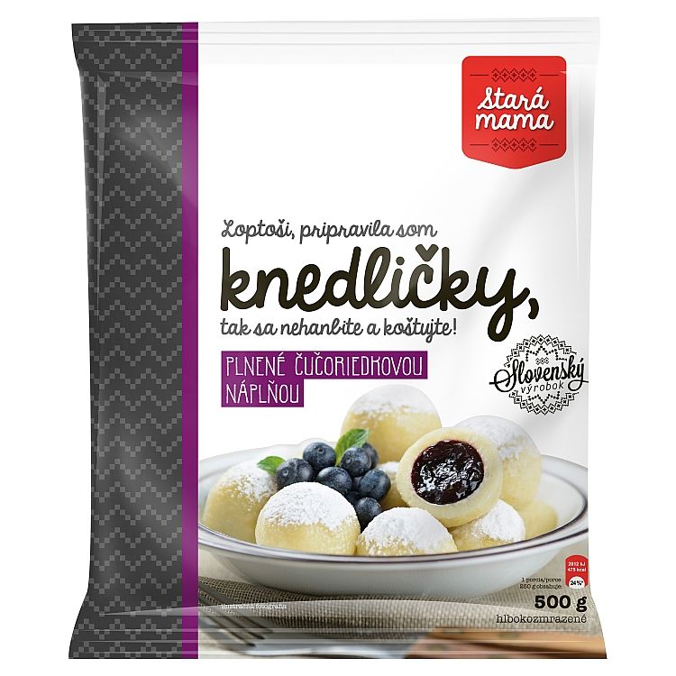 Stará Mama Knedličky plnené čučoriedkovou náplňou hlbokozmrazené 500 g