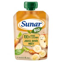 Sunar Bio kapsička jablko, banán, mrkva 100 g