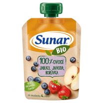 Sunar Bio kapsička jablko, jahoda, čučoriedka 100 g