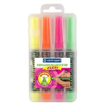Centropen ZVÝRAZŇOVAČE HIGHLIGHTER FLEXI Neon 4 ks