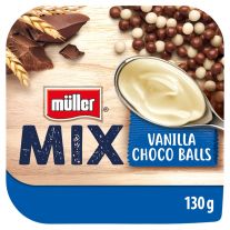 Müller MIX vanilkový jogurt s čokoládovými guľôčkami 130 g