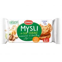 Emco Mysli na Zdraví Ovsené sušienky s lieskovými orechami 60 g