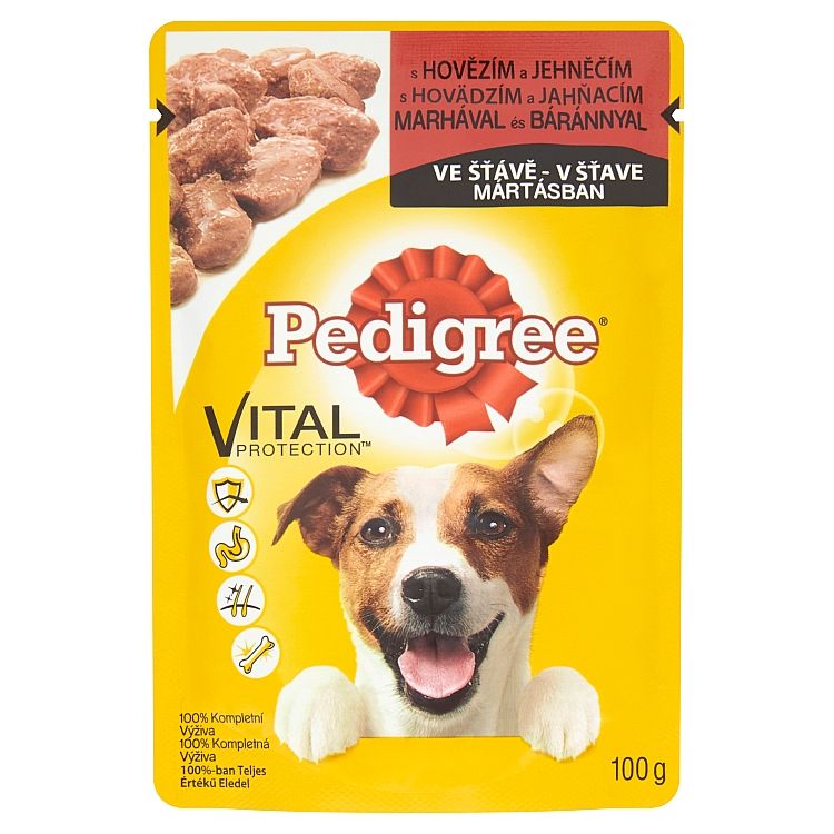Pedigree Zmes hovädzieho a jahňacieho v šťave 100 g