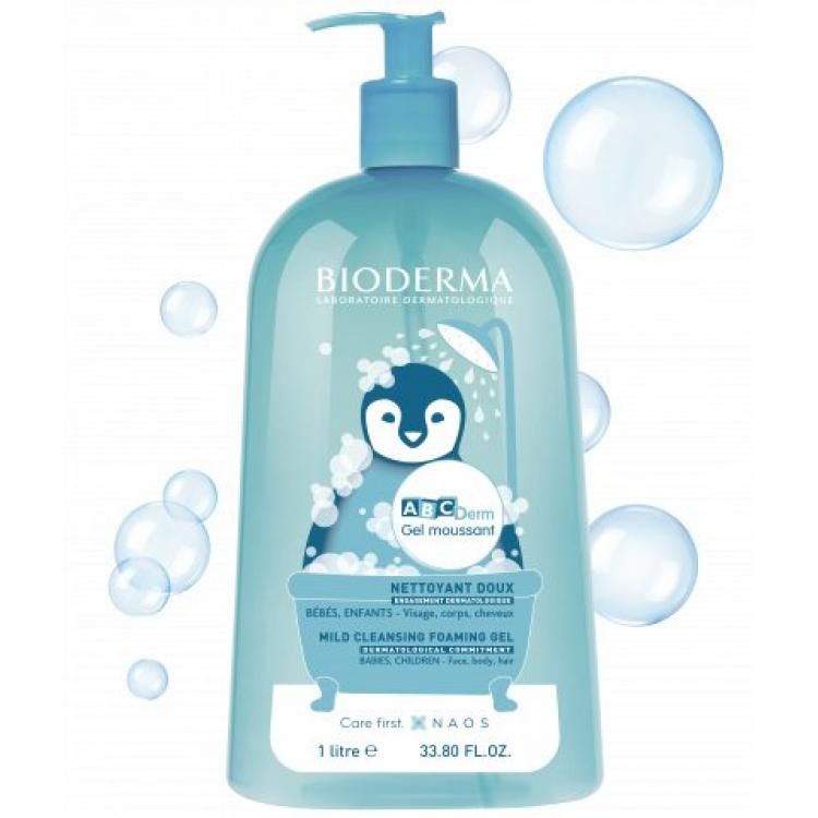 Bioderma ABCDerm Moussant jemný čistiaci gél 1l