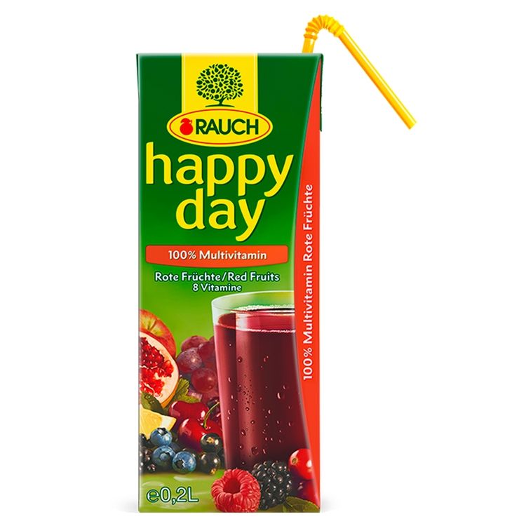 Rauch Happy Day 100% multivitamínová šťava s 8 vitamínmi 0,2 l