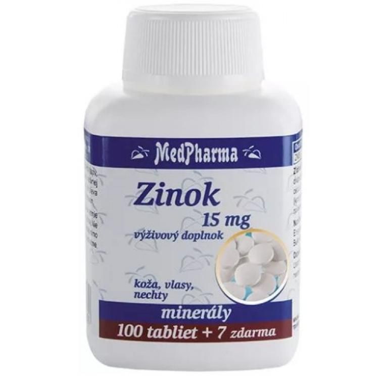 MEDPHARMA Zinok 15 mg 100 + 7 tabliet ZADARMO
