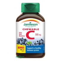 JAMIESON Vitamín C 500 mg tablety na cmúľanie s príchuťou čučoriedky 120 tbl