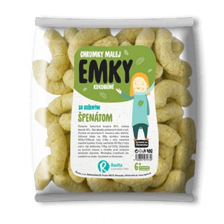 Emky Chrumky kukuričné so špenátom  40 g