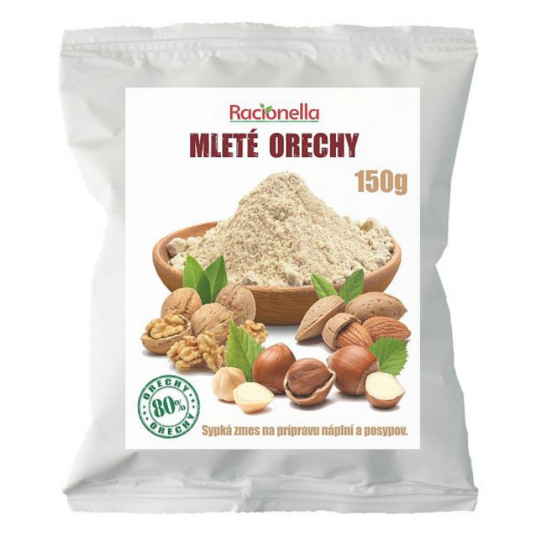 Racionella Mleté orechy 80% 150g