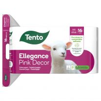 Tento Ellegance Pink Decor toaletný papier 3 vrstvy 16 kotúčov