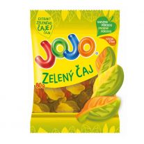 JOJO Zelený čaj, želé cukríky s príchuťou broskyne a citróna, 80 g