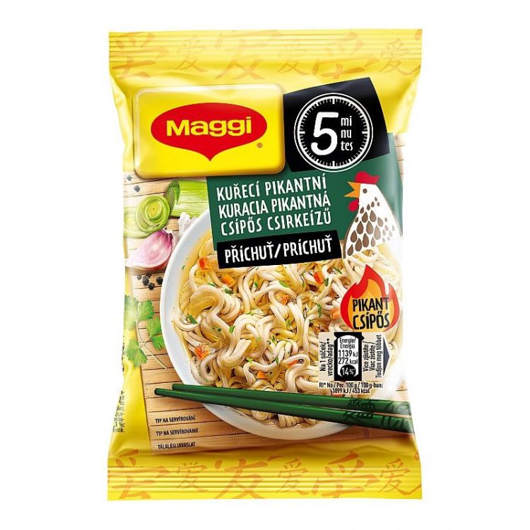 MAGGI Instantné rezance s kuracou príchuťou, pikantné vrecko 59,2 g