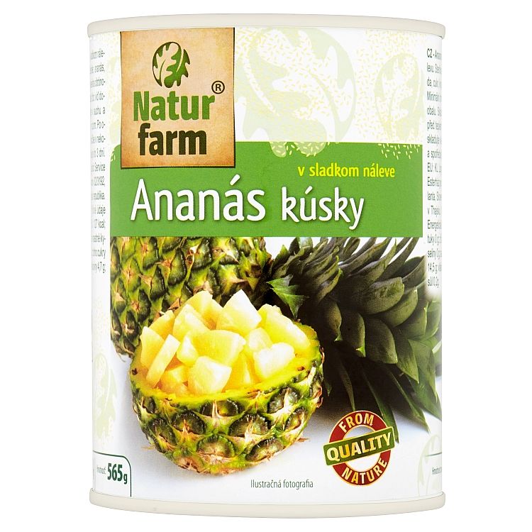 Natur Farm Ananás kúsky v sladkom náleve 565 g