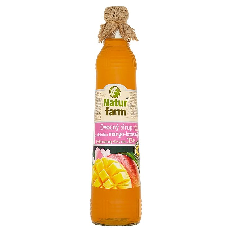 Natur Farm Ovocný sirup s príchuťou mango-lotosový kvet 0,7 l