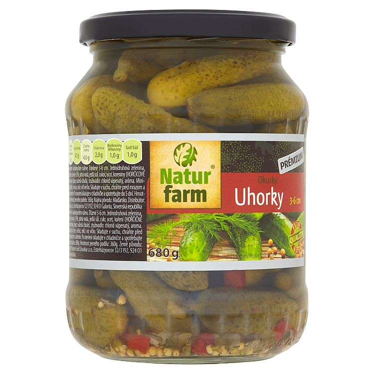 Natur Farm Uhorky 3-6 cm 680 g