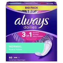 Always Dailies Normal Fresh & Protect  Intímky 60 ks