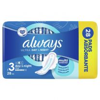 Always Ultra Hygienické Vložky Day & Night (V3) S Krídelkami 28 Ks