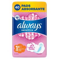 Always Ultra Sensitive Normal Plus (Veľkosť 1) Hygienické Vložky 40 ks